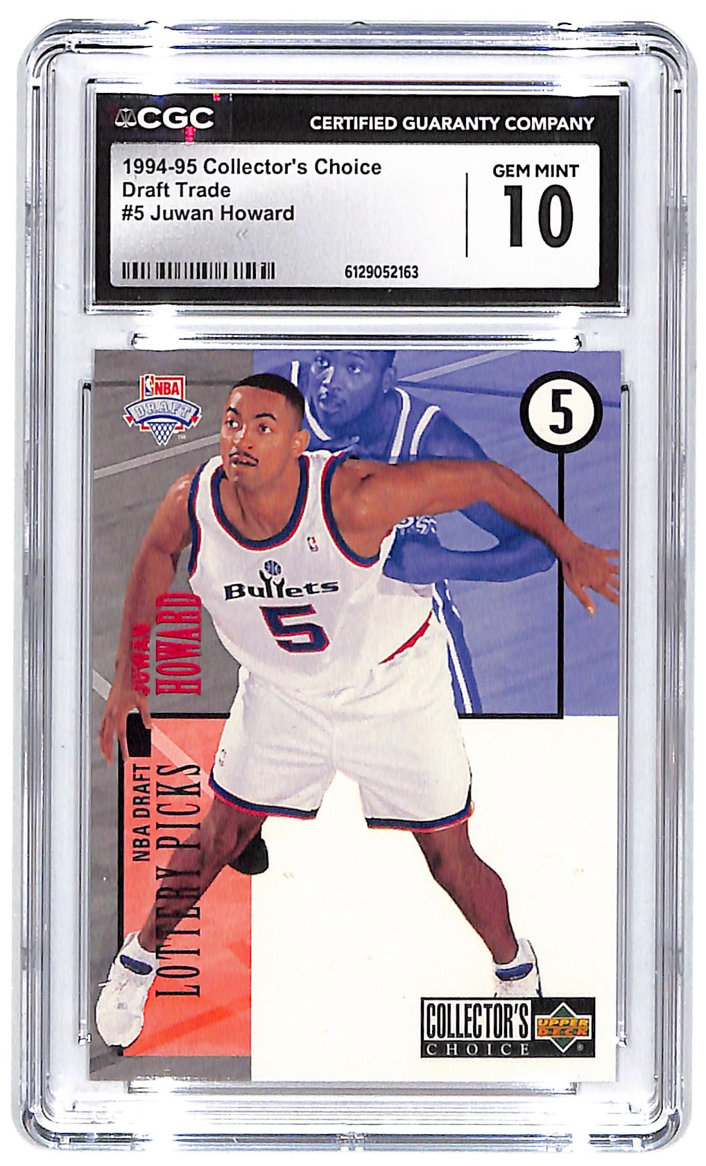 1994-95 Juwan Howard Collector's Choice Draft Trade #5 CGC Gem Mint 10