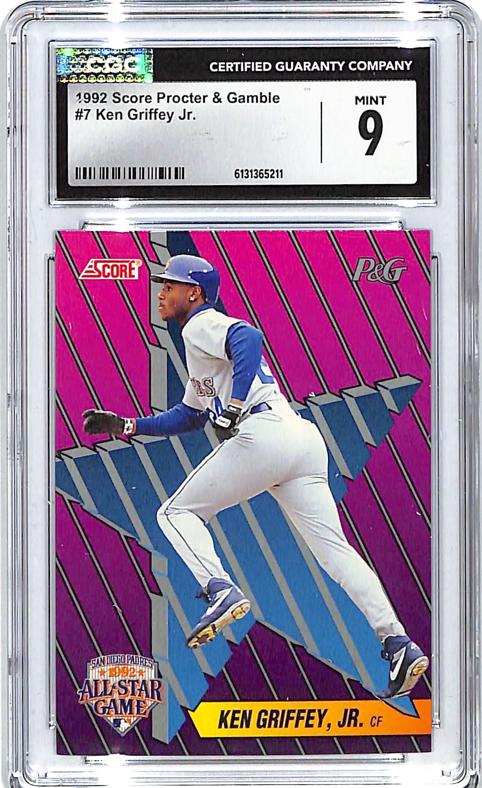 1992 Score Proctor & Gamble Ken Griffey Jr #7 CGC 9 Mariners