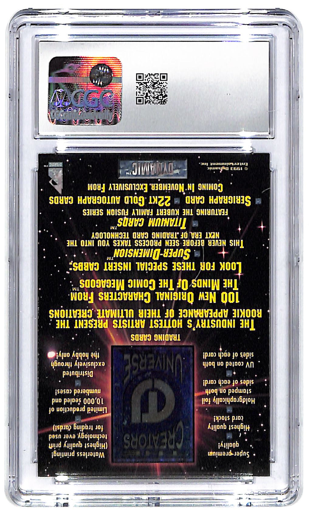 1993 The Silencer The Creator's Universe Dynamic CGC Mint 9