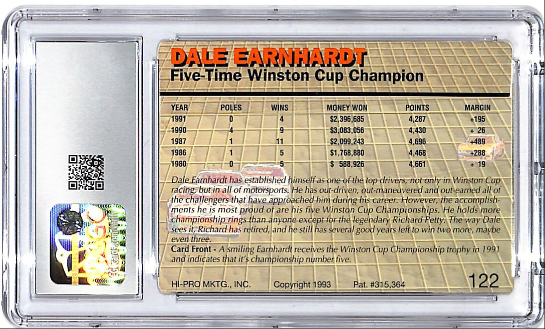 1993 Action Packed Dale Earnhardt #122 CGC 9.5