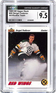 1991-92 Upper Deck Sergei Fedorov All Rookie Team #30 CGC 9.5 Red Wings