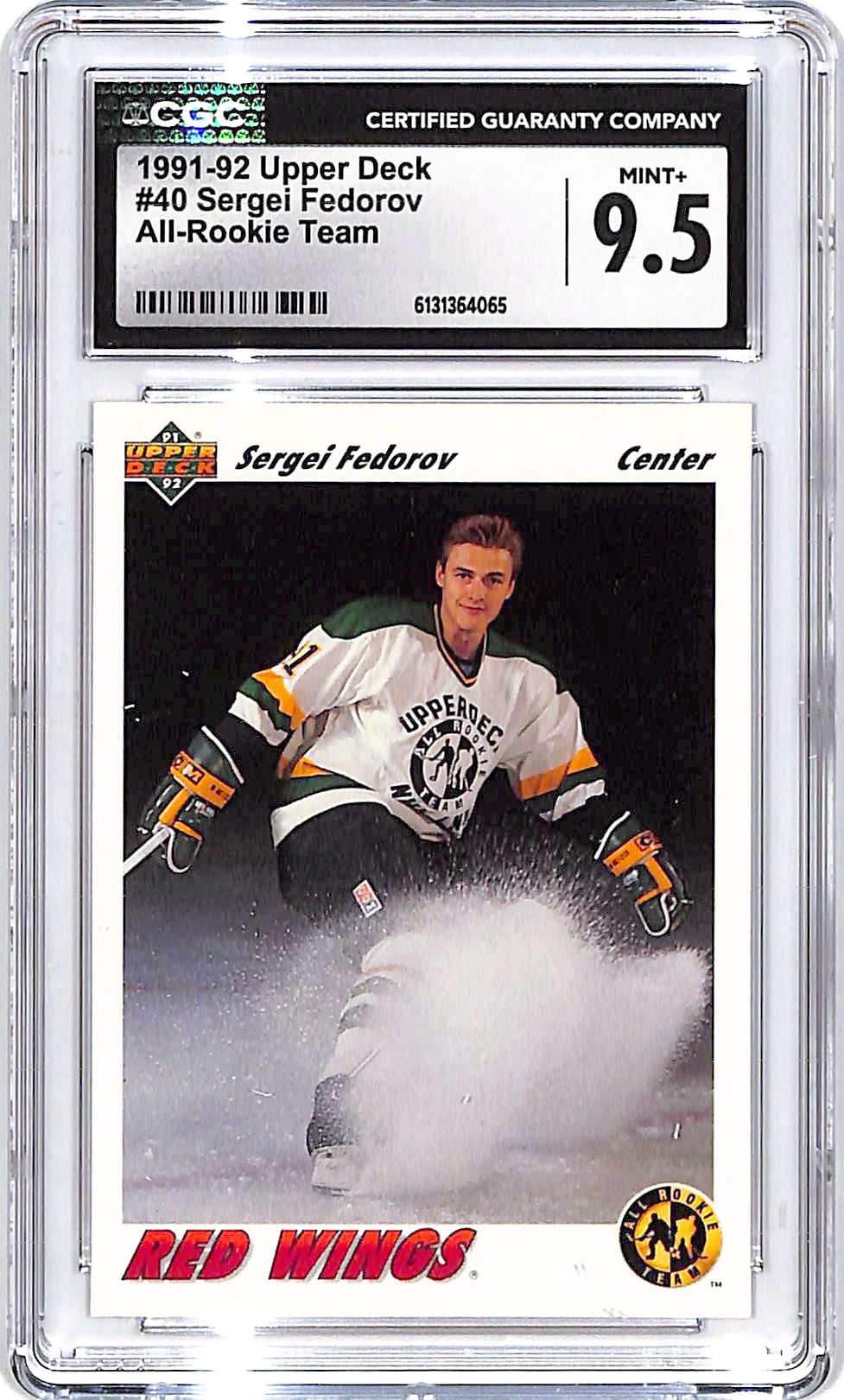 1991-92 Upper Deck Sergei Fedorov All Rookie Team #30 CGC 9.5 Red Wings