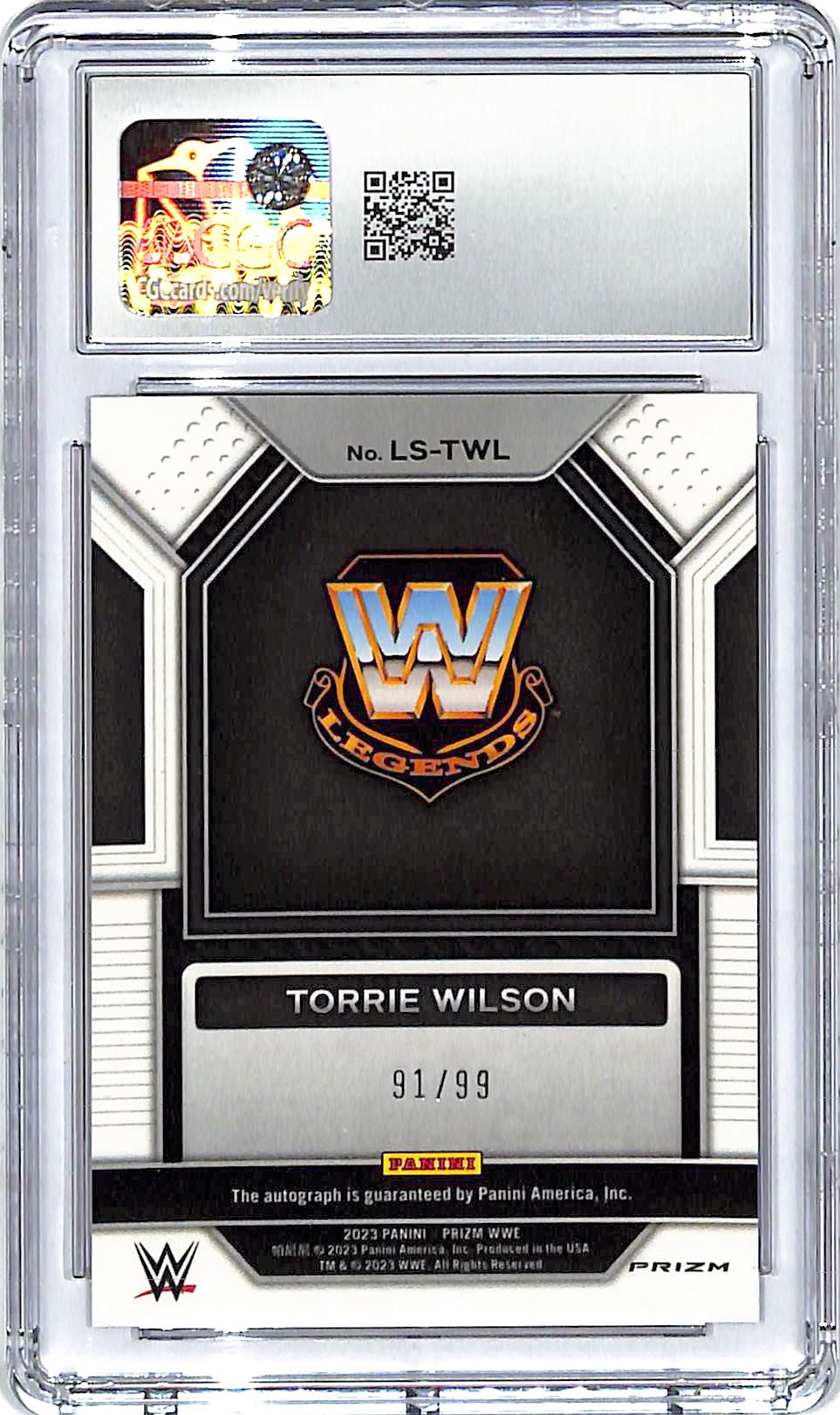 2023 Prizm WWE Torrie Wilson Auto Autograph Red /99 CGC 9 Legendary Signatures
