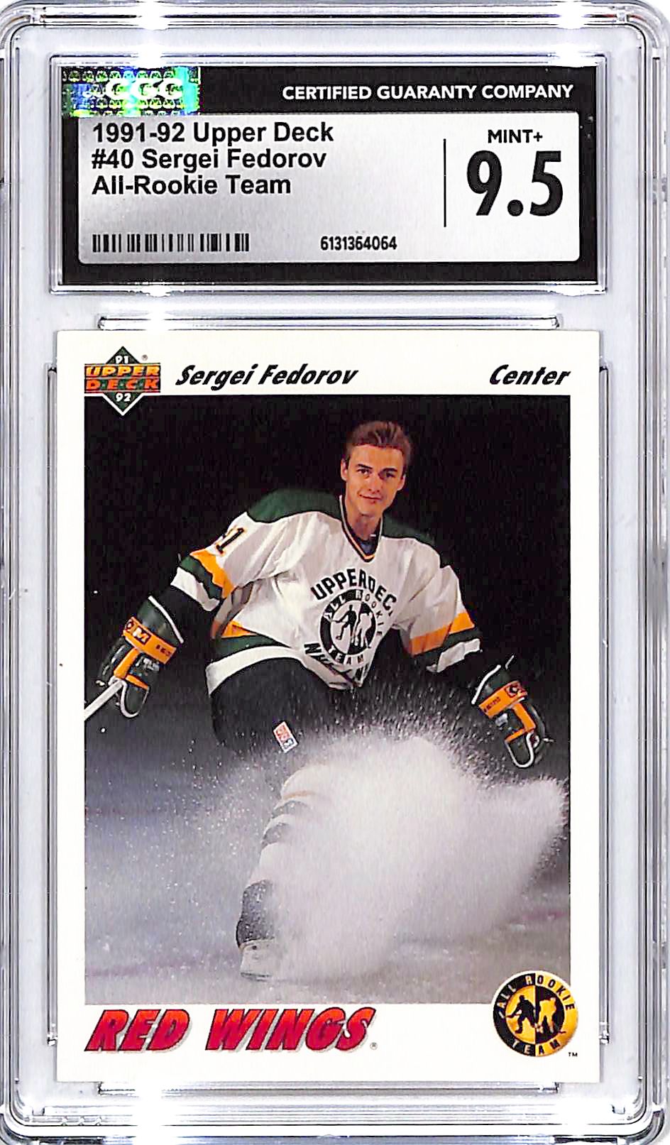 1991-92 Upper Deck Sergei Fedorov All Rookie Team #30 CGC 9.5 Red Wings