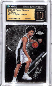 2025-26 Topps Chrome Dylan Harper Go Time Rookie RC CGC 10 Pristine Spurs