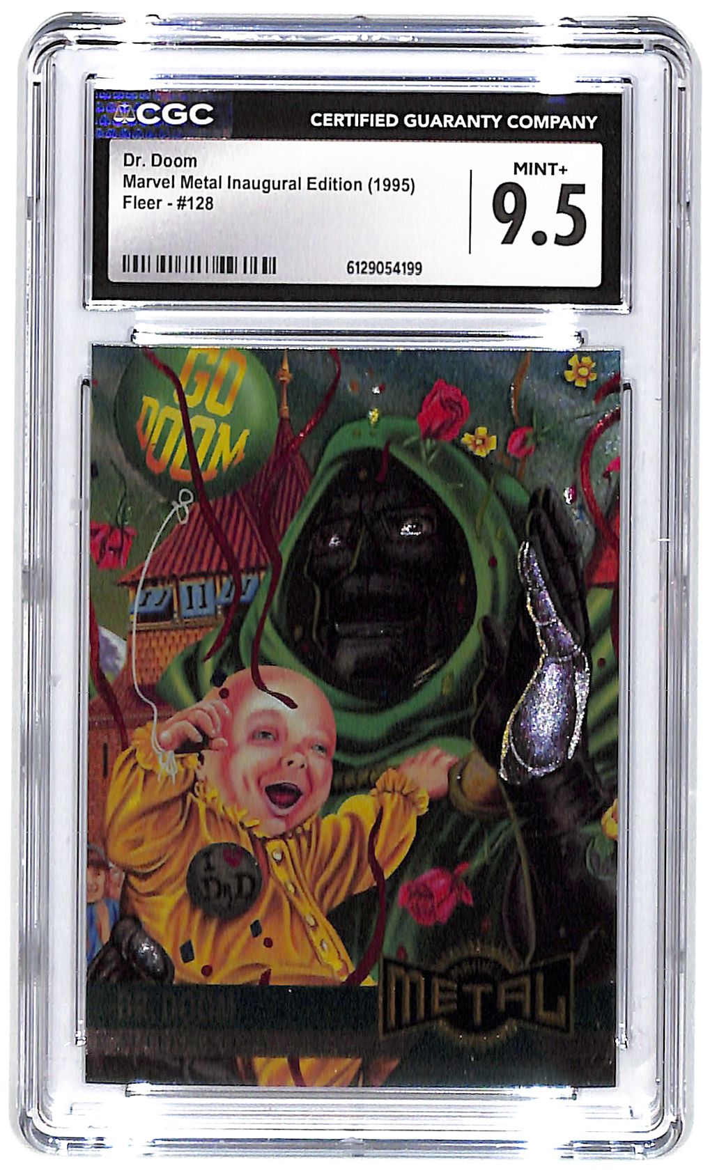 1995 Dr. Doom Marvel Metal Inaugural Edition #128 CGC Mint Plus 9.5
