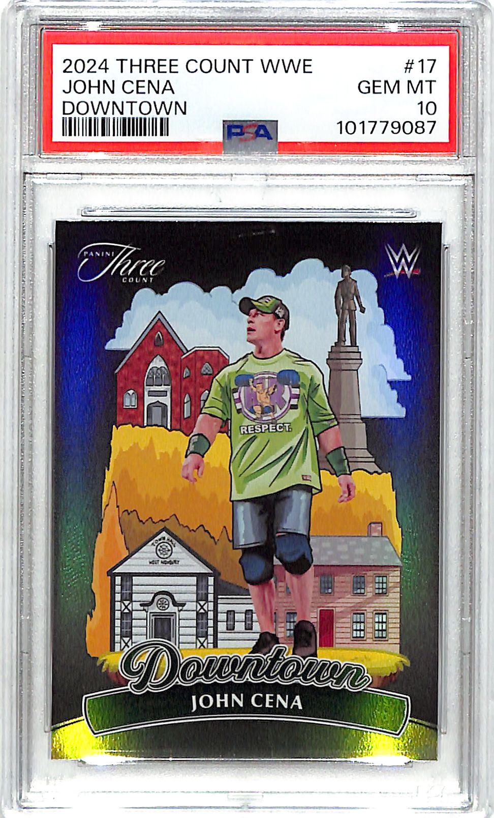 2024 Panini Three Count WWE John Cena Downtown #17 PSA 10