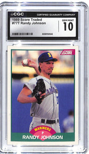 1989 Score Traded Randy Johnson Rookie RC CGC 10 Mariners