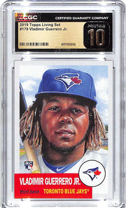 2018 Topps Living Set Vladimir Guerrero Jr Rookie RC #179 CGC Pristine Blue Jays