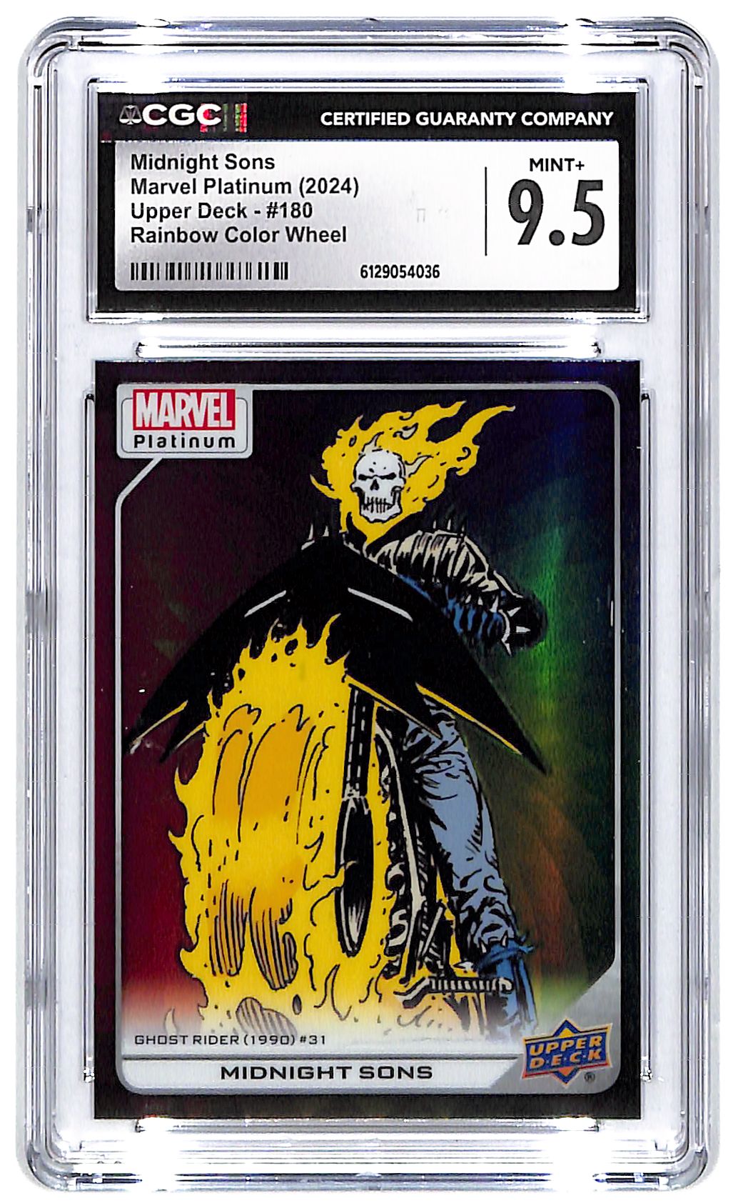 2024 Midnight Sons UD Marvel Platinum Rainbow Color Wheel #180 CGC Mint Plus 9.5