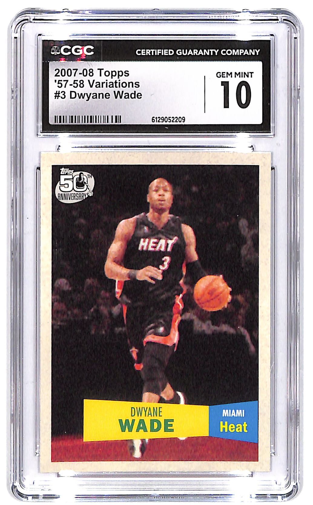 2007-08 Dwyane Wade Topps '57-58 Variations #3 CGC Gem Mint 10