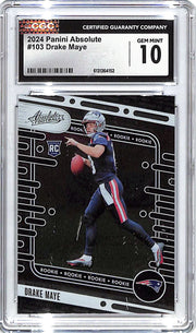 2024 Absolute Drake Maye Retail Rookie RC #103 CGC 10 Patriots