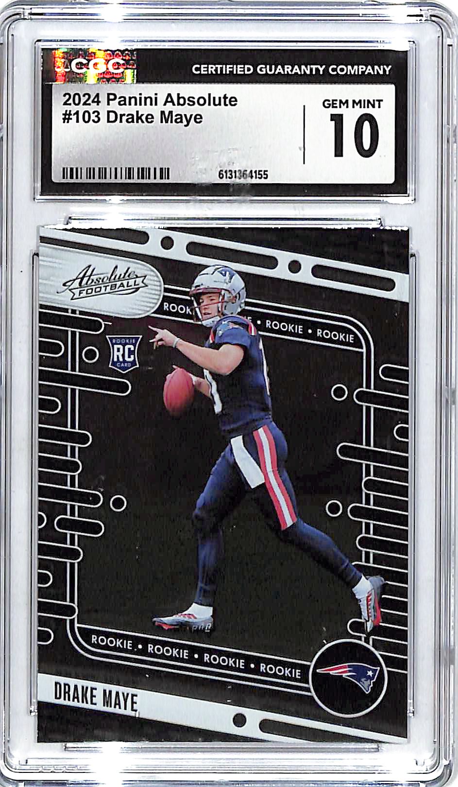2024 Absolute Drake Maye Retail Rookie RC #103 CGC 10 Patriots