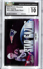 2024 Absolute Drake Maye Star Gazing Rookie RC CGC 10 Patriots