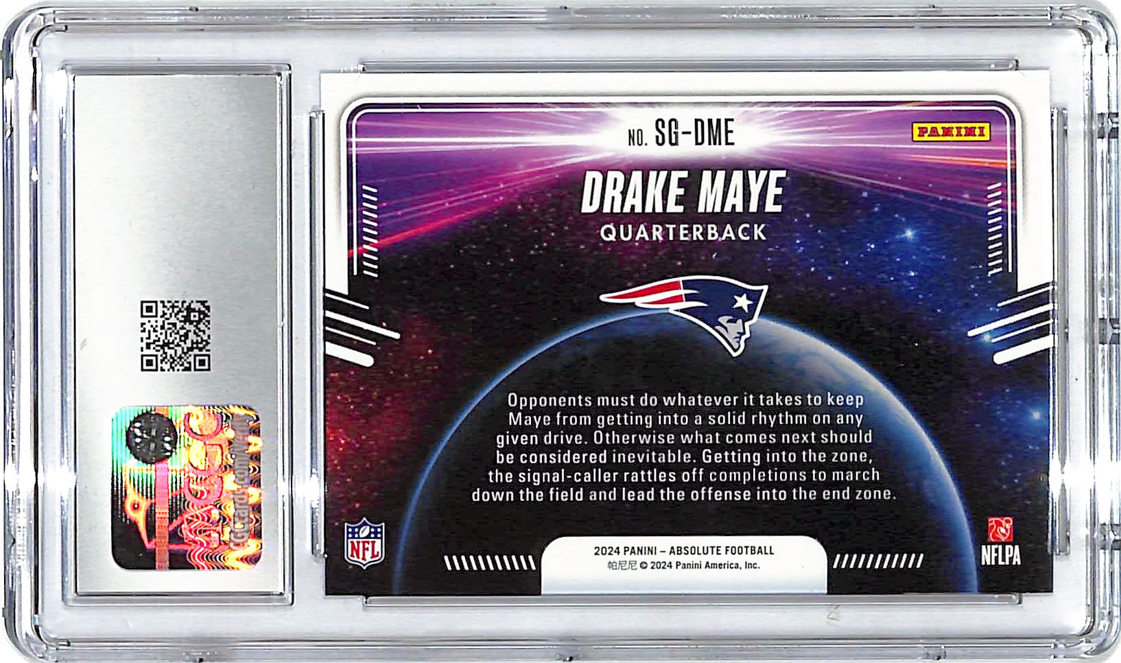 2024 Absolute Drake Maye Star Gazing Rookie RC CGC 10 Patriots