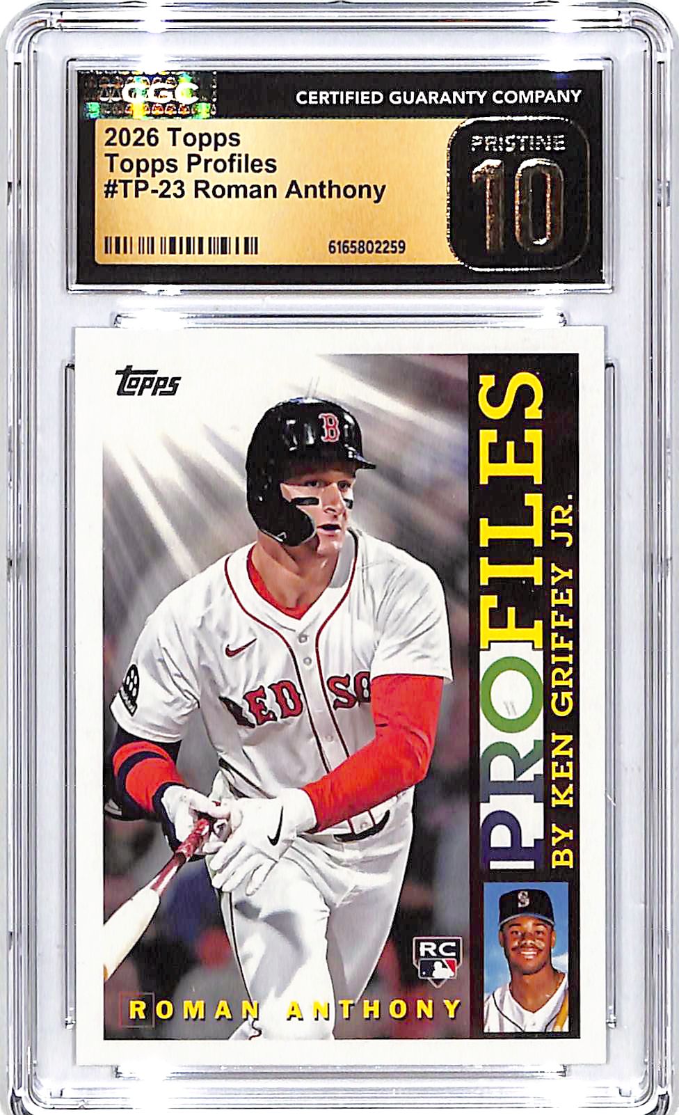 2026 Topps Roman Anthony Topps Profiles Rookie RC CGC 10 Pristine Red Sox