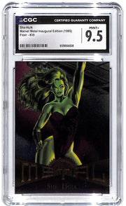 1995 She-Hulk Fleer Marvel Metal Inaugural Edition #39 CGC Mint Plus 9.5