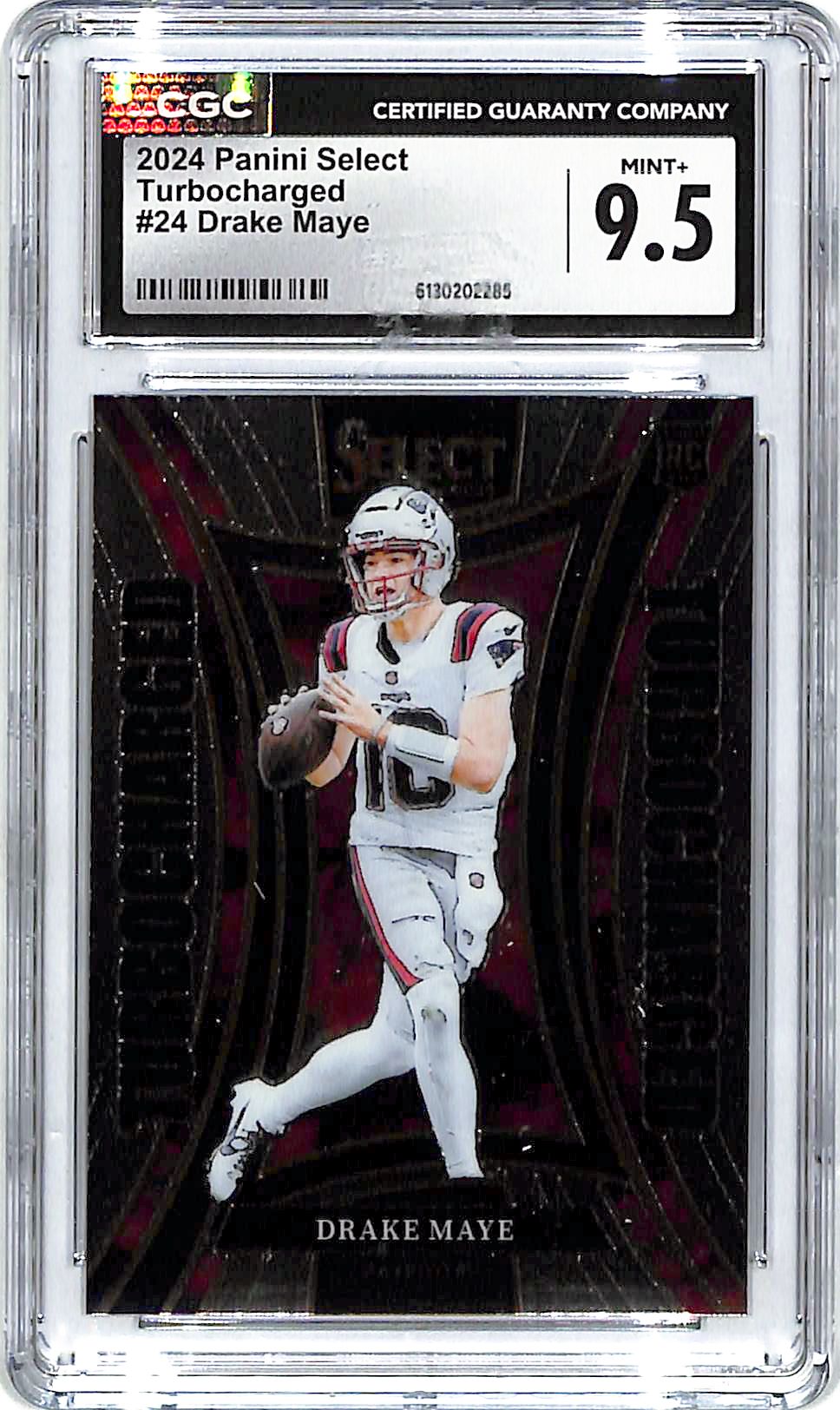 2024 Select Drake Maye Turbocharged Rookie RC CGC 9.5 Patriots