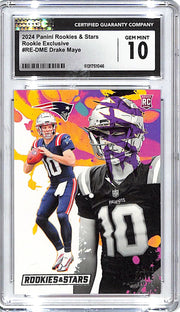 2024 Rookies and Stars Drake Maye Rookie Exclusives RC CGC 10 Patriots