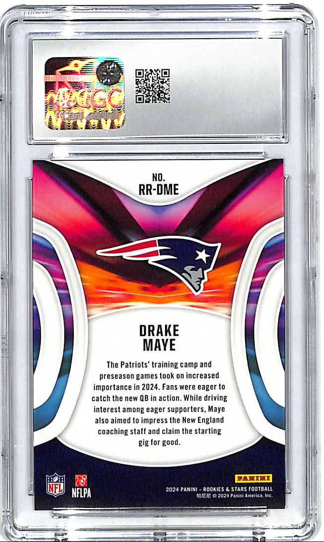 2024 Rookies and Stars Drake Maye Rookie RC Rush CGC 10 Patriots