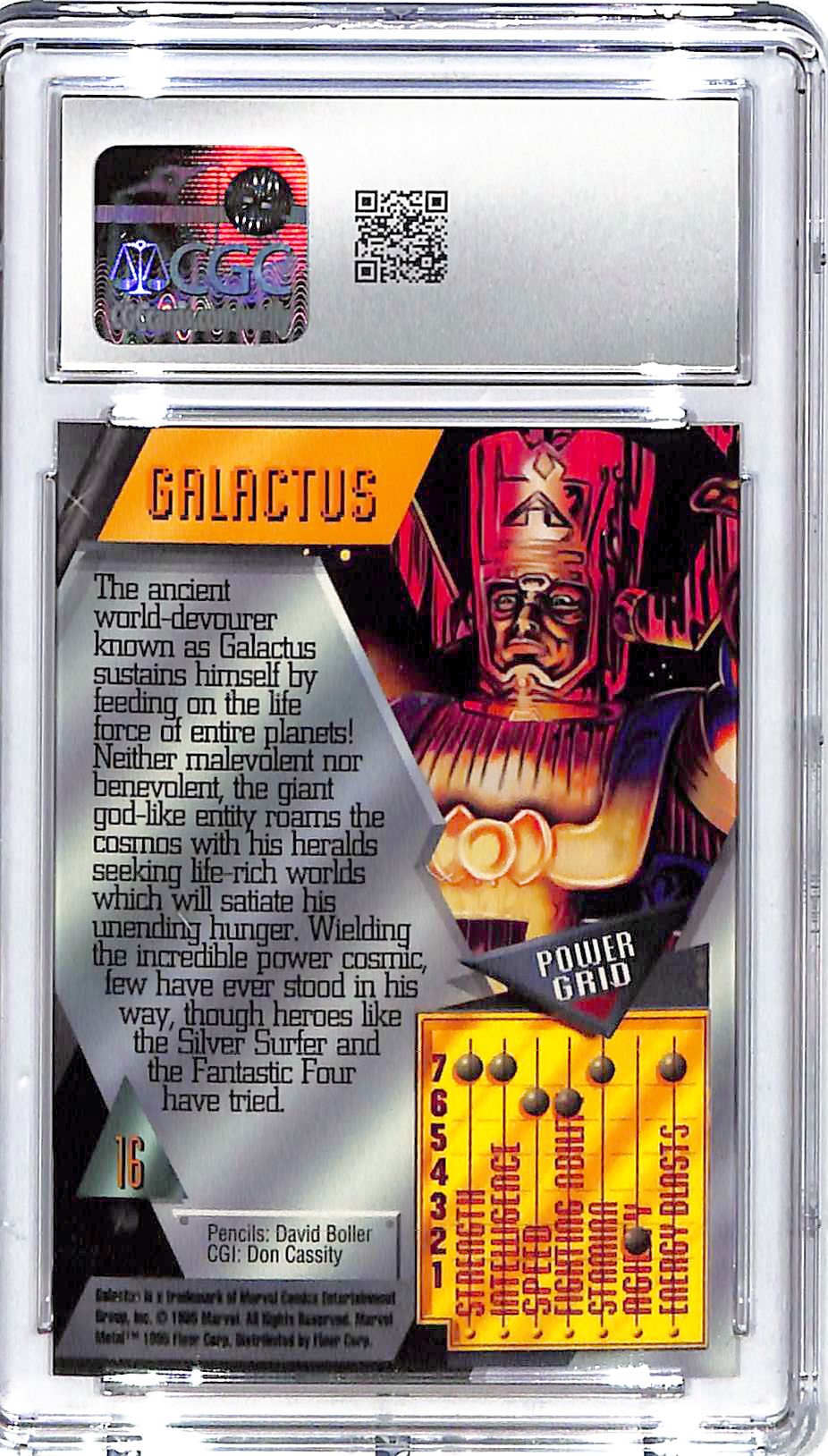 1995 Galactus Fleer Marvel Metal Inaugural Edition #16 CGC Mint Plus 9.5