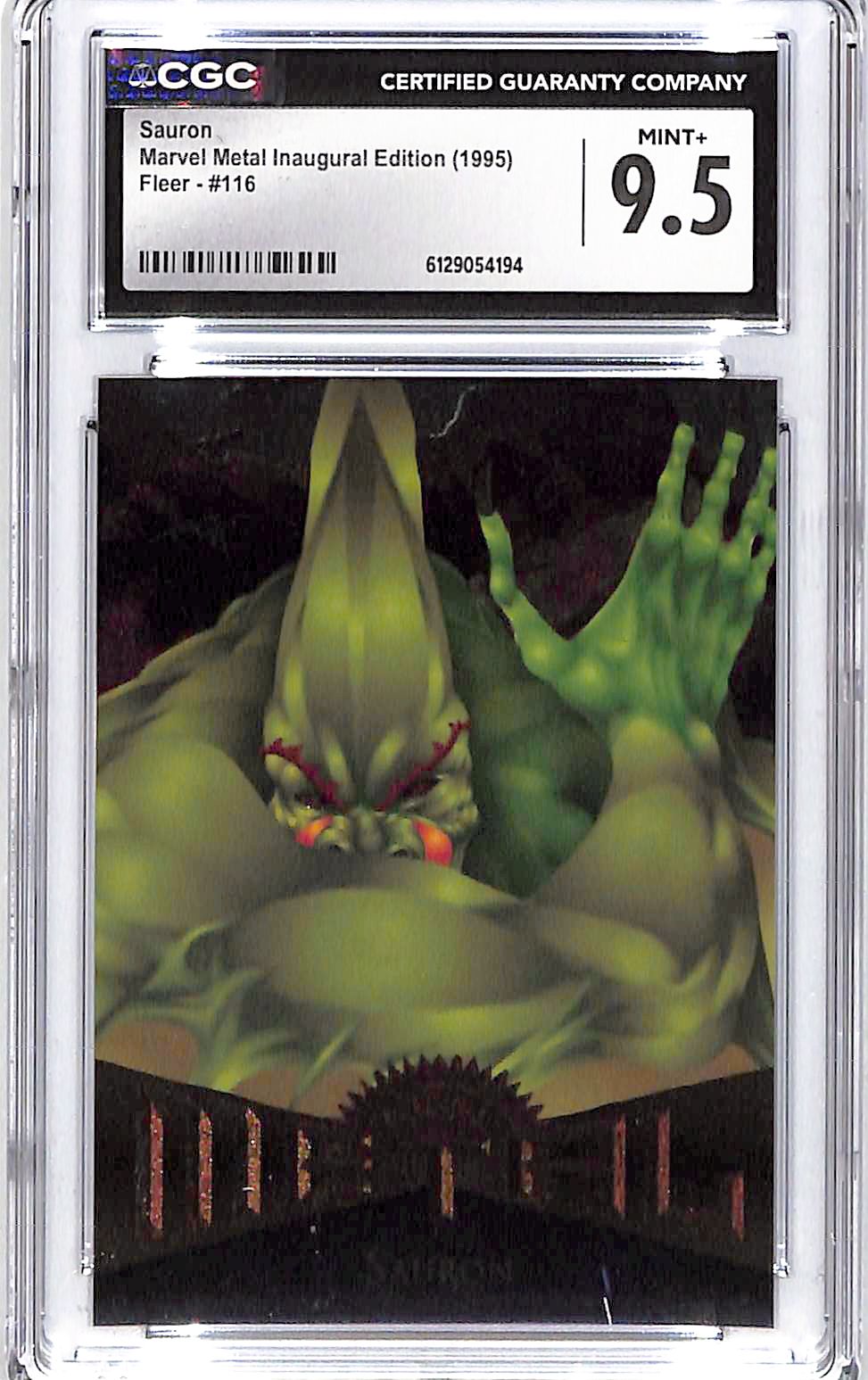 1995 Sauron Fleer Marvel Metal Inaugural Edition #116 CGC Mint Plus 9.5