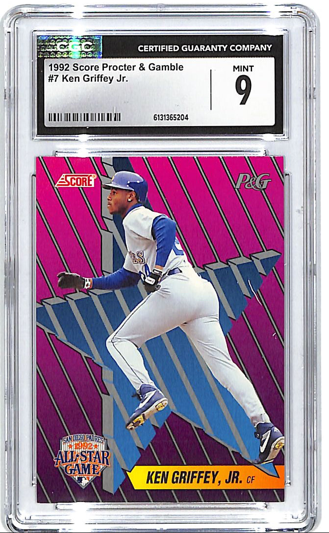 1992 Score Proctor & Gamble Ken Griffey Jr #7 CGC 9 Mariners