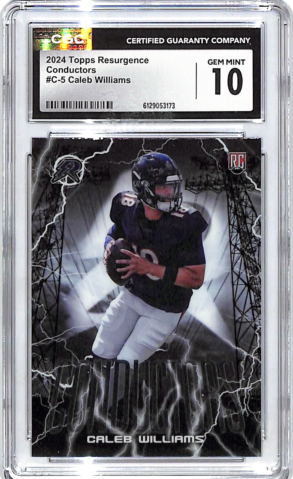 2024 Topps Resurgence Caleb Williams Conductors Rookie RC CGC 10 Bears
