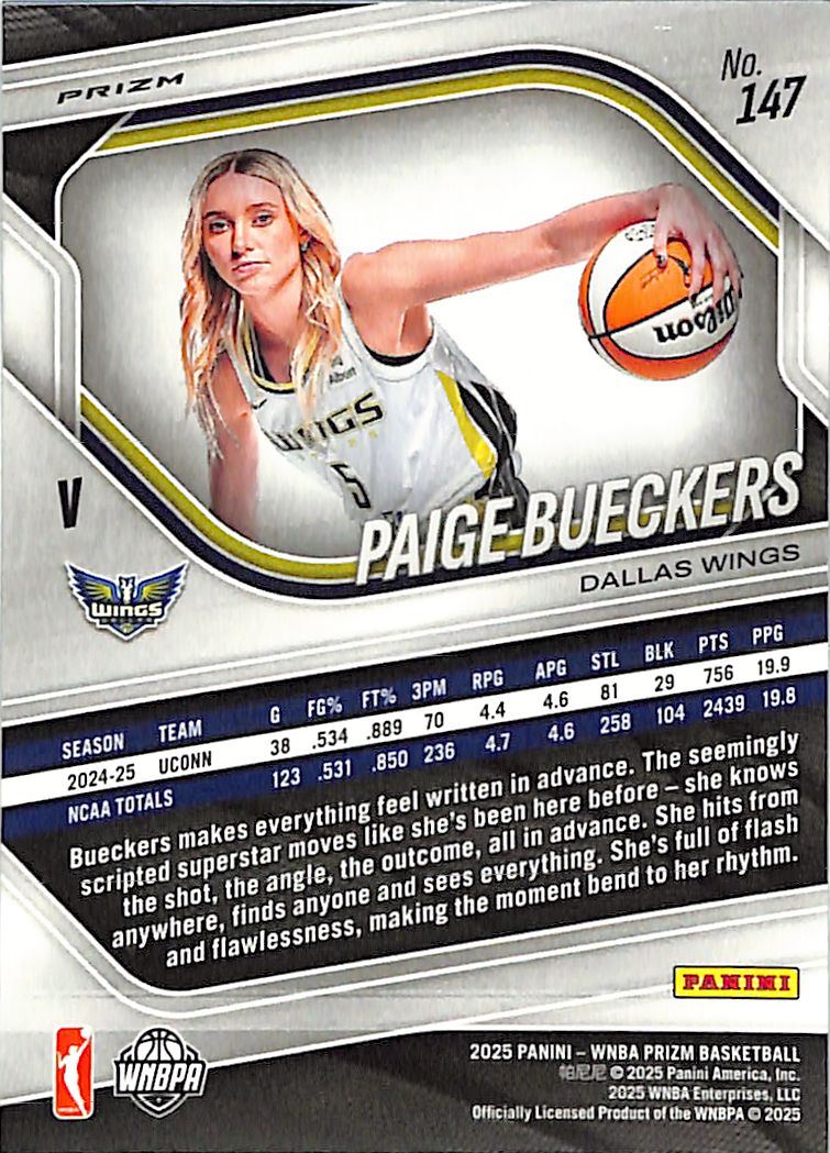 2025 Prizm WNBA Paige Bueckers Rookie RC Green #147 Variation