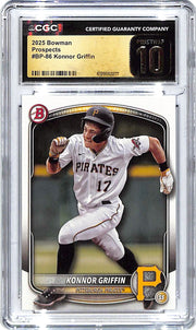 2025 Bowman Konnor Griffin Prospects Rookie RC CGC 10 Pristine Pirates