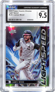 2025 Topps Chrome Cosmic James Wood Light Speed Rookie #5 CGC 9.5 Nationals