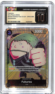 One Piece Bandai Games Fest 23-24 OP03 Fukurou 088 CGC 10 Pristine