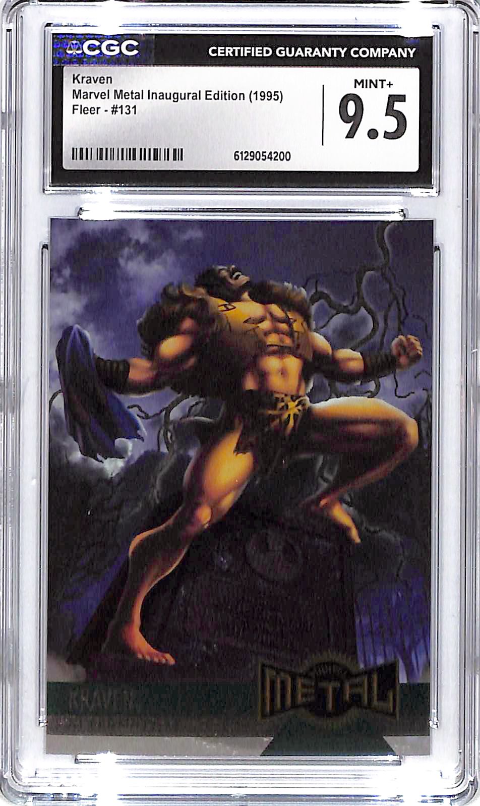 1995 Kraven Fleer Marvel Metal Inaugural Edition #131 CGC Mint Plus 9.5