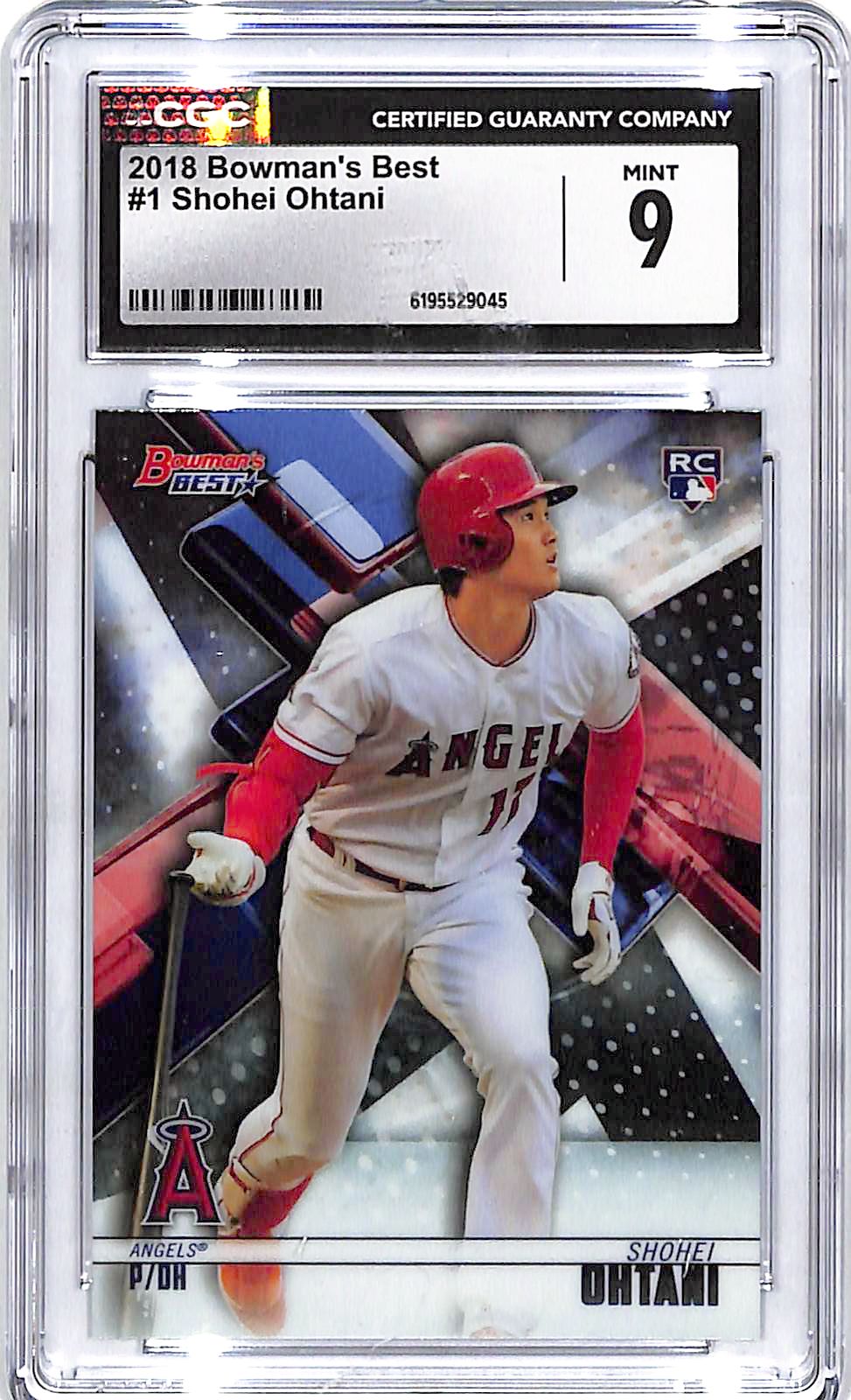 2018 Bowman's Best Shohei Ohtani Rookie RC #1 CGC 9 Angels