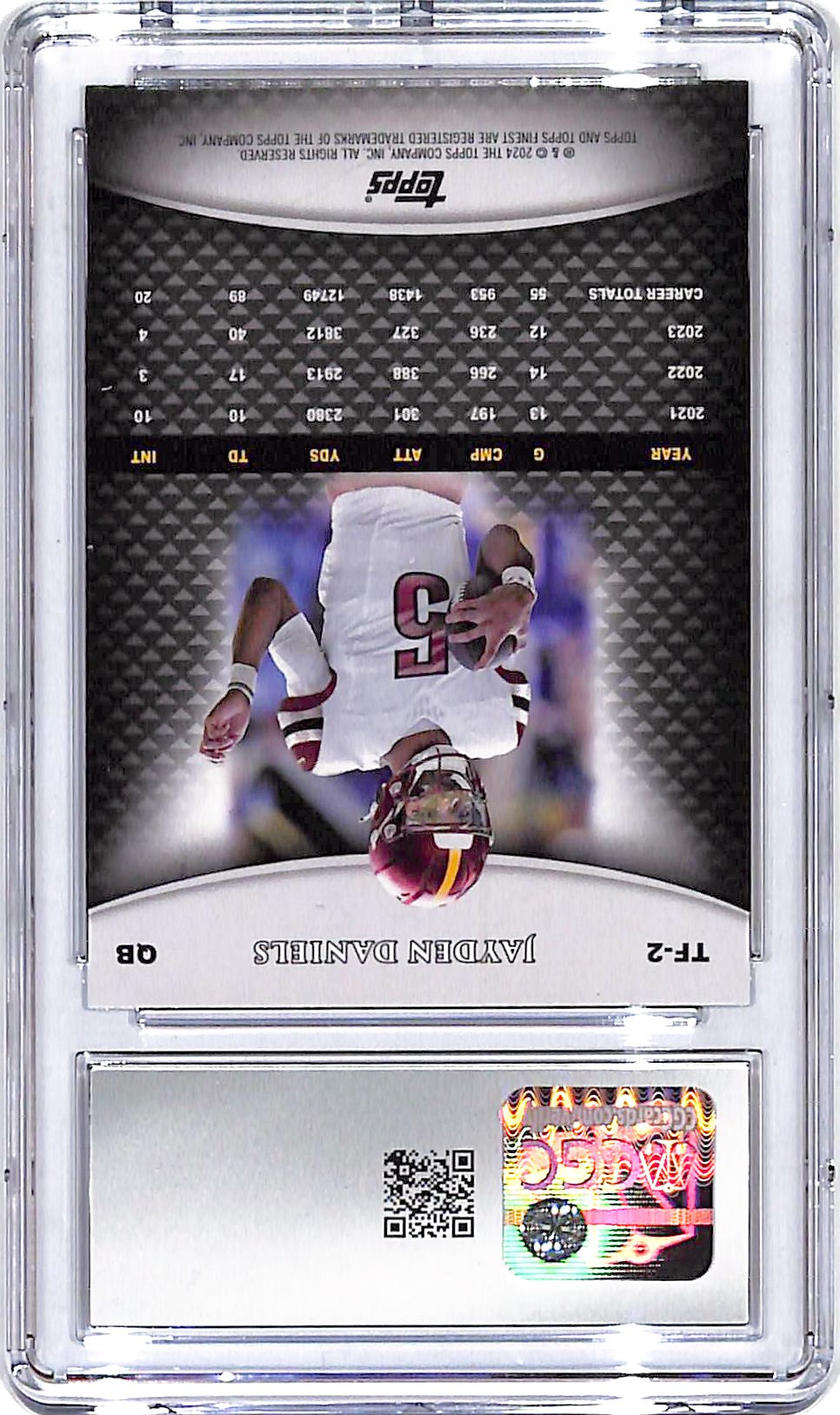2024 Topps Finest Jayden Daniels Team Finest Rookie RC CGC 10 Commanders