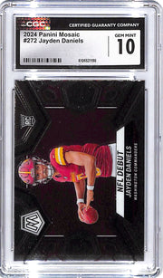 2024 Mosaic Jayden Daniels Rookie RC Debut #272 CGC 10 Commanders