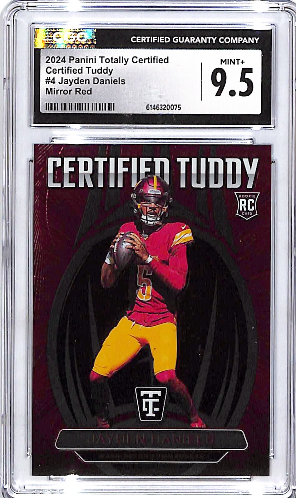 2024 Totally Certified Jayden Daniels Certified Teddy Mirror Red Rookie RC /249 CGC 9.5