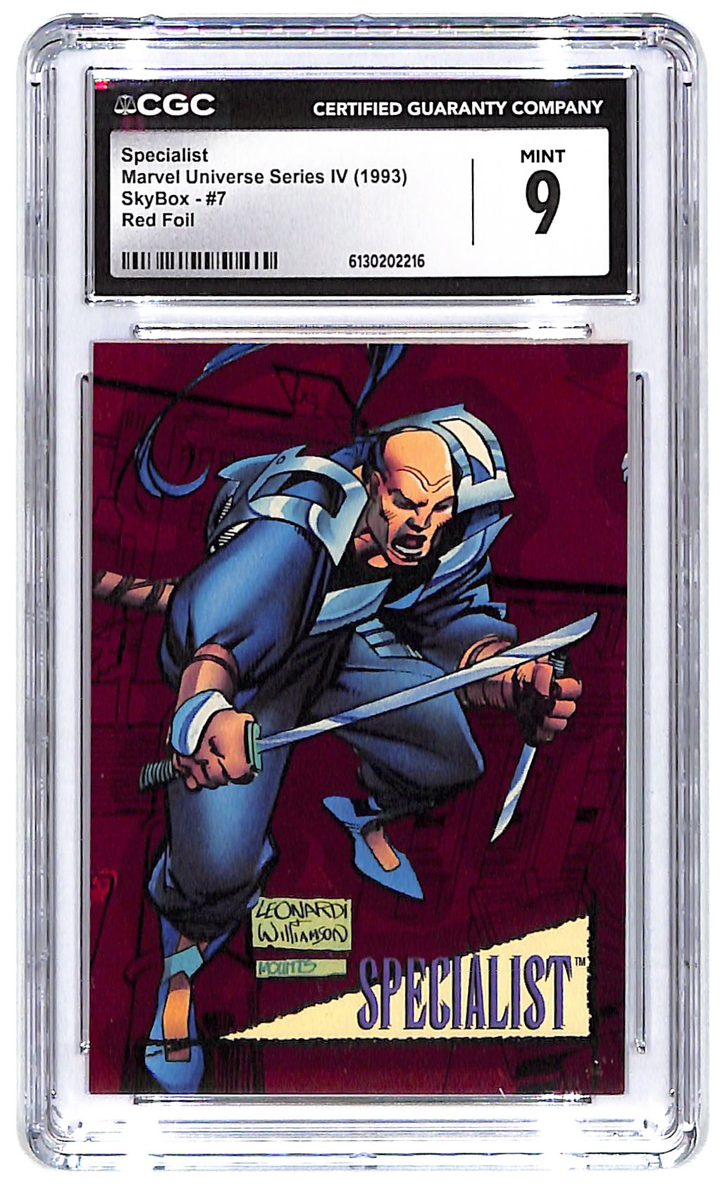 1993 Specialist Skybox Marvel Universe Series IV Red Foil #7 CGC Mint 9