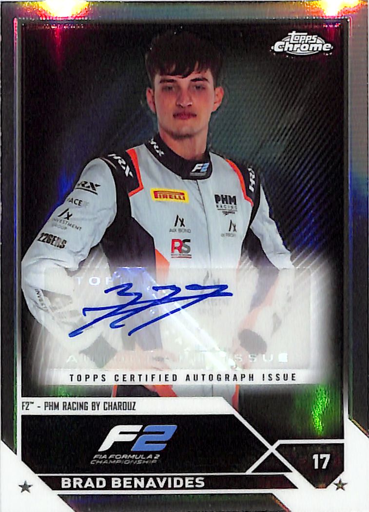 2023 Topps Chrome Formula 1 F1 Brad Benavides Auto Autograph Rookie RC Refractor