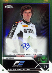 2023 Topps Chrome Formula 1 F1 Ralph Boshung Auto Autograph Rookie RC Green Refractor /99