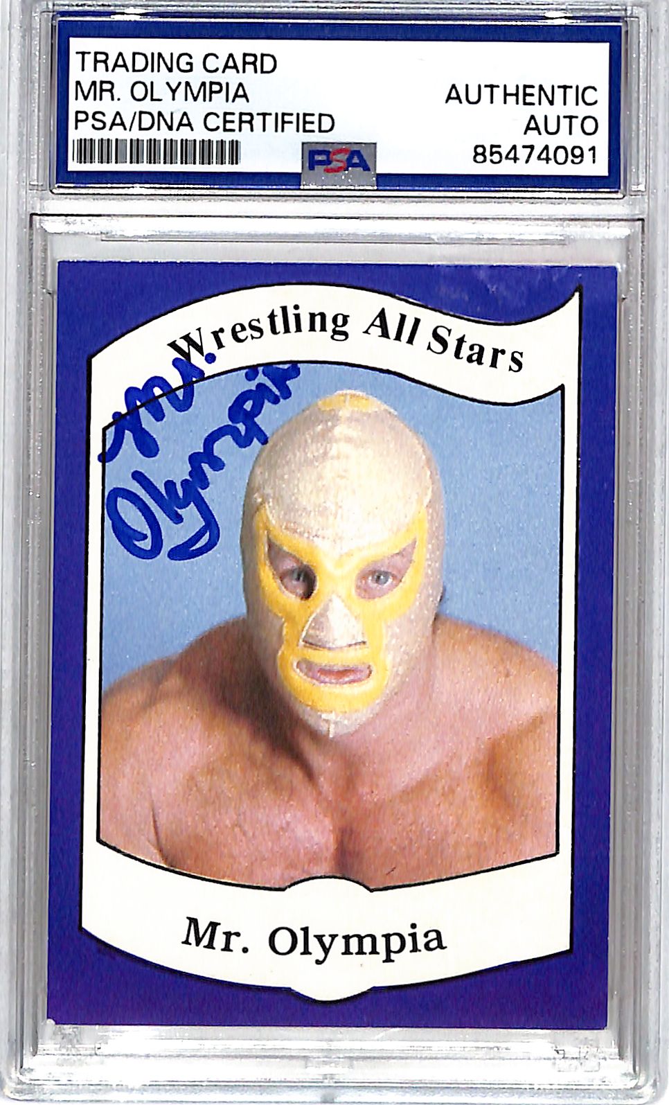 1983 Wrestling All Stars Mr Olympia Auto Autograph Signed PSA DNA Authentic