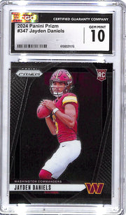 2024 Prizm Jayden Daniels Rookie RC #347 CGC 10 Commanders