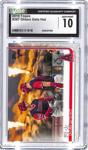 2019 Topps Shohei Ohtani Gets Hot #367 CGC 10 Angels