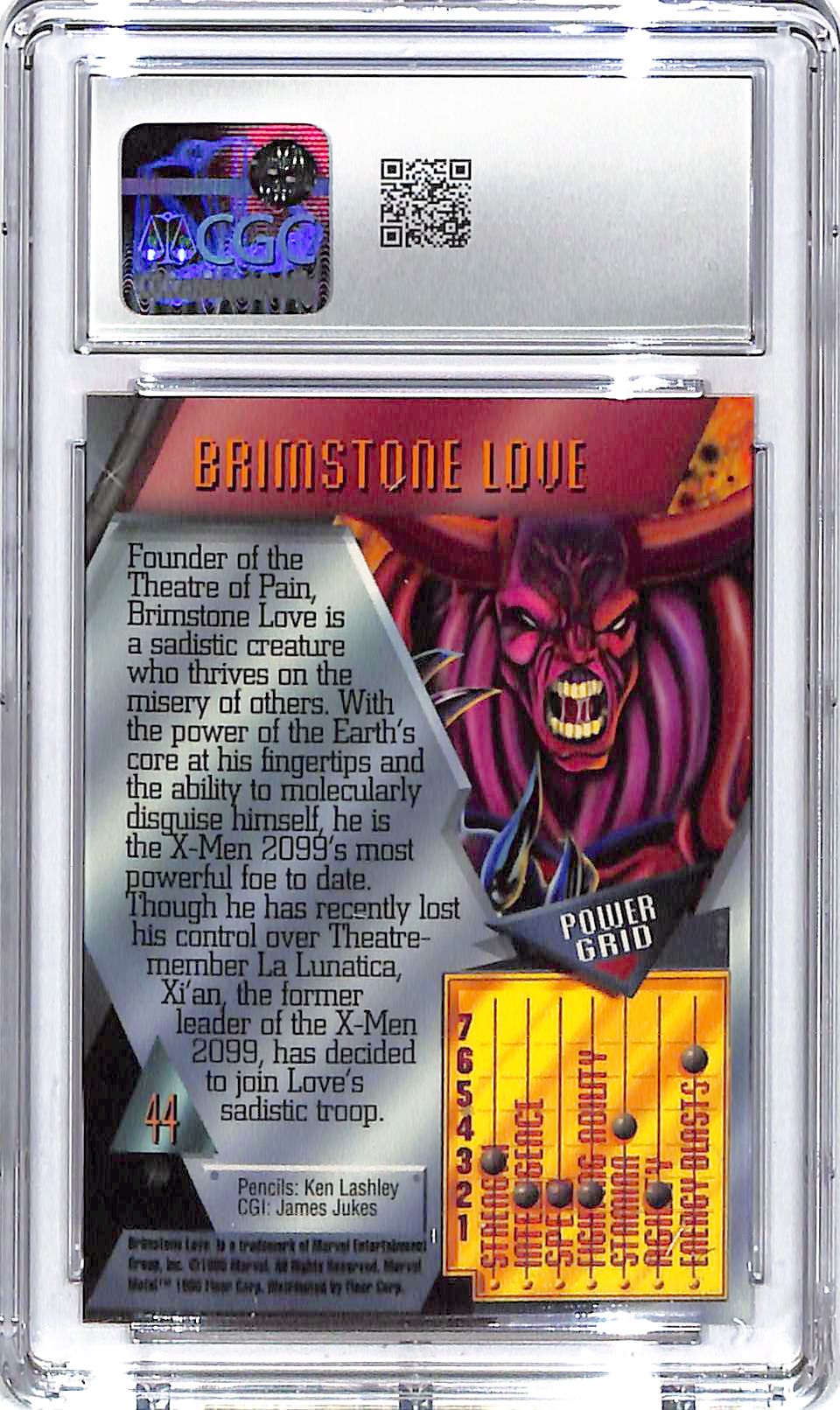 1995 Brimstone Love Fleer Marvel Metal Inaugural Edition #44 CGC Mint Plus 9.5