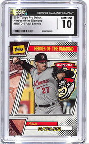 2024 Topps Pro Debut Paul Skenes Heroes of the Diamond Rookie RC CGC 10 Pirates
