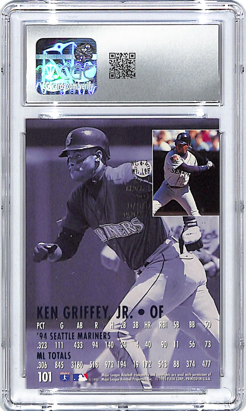 1995 Fleer Ultra Ken Griffey Jr #101 CGC 9.5 Mariners