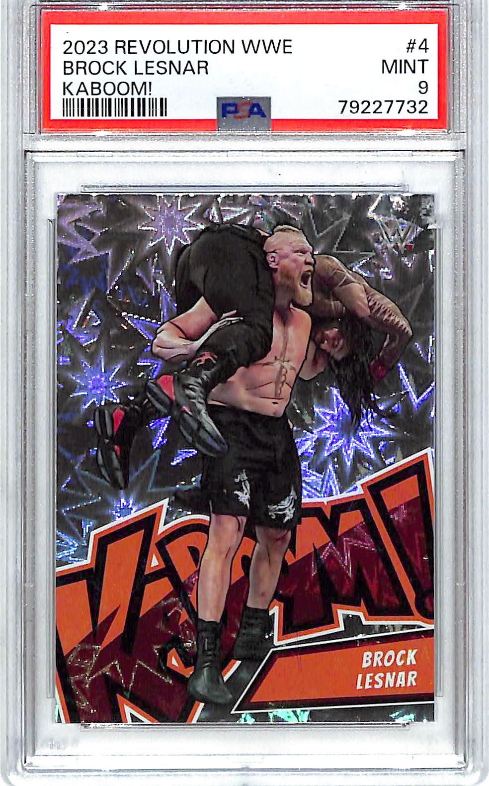 2023 Revolution WWE Brock lesnar Kaboom #4 PSA 9