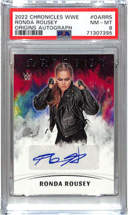 2022 Chronicles WWE Ronda Rousey Origins Auto Autograph PSA 8