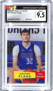 2025-26 Topps Living Set Cooper Flagg Rookie RC #11 CGC 9.5 Mavericks