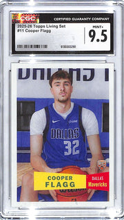 2025-26 Topps Living Set Cooper Flagg Rookie RC #11 CGC 9.5 Mavericks
